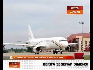 Pesawat ACJ 320 penerbangan rasmi pertama