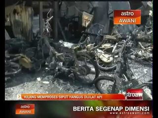 Kilang memproses siput hangus dijilat api