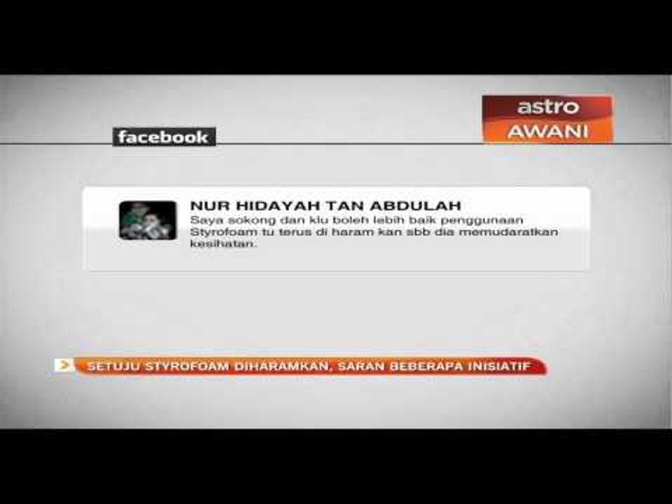 Setuju styrofoam diharamkan, saran beberapa inisiatif