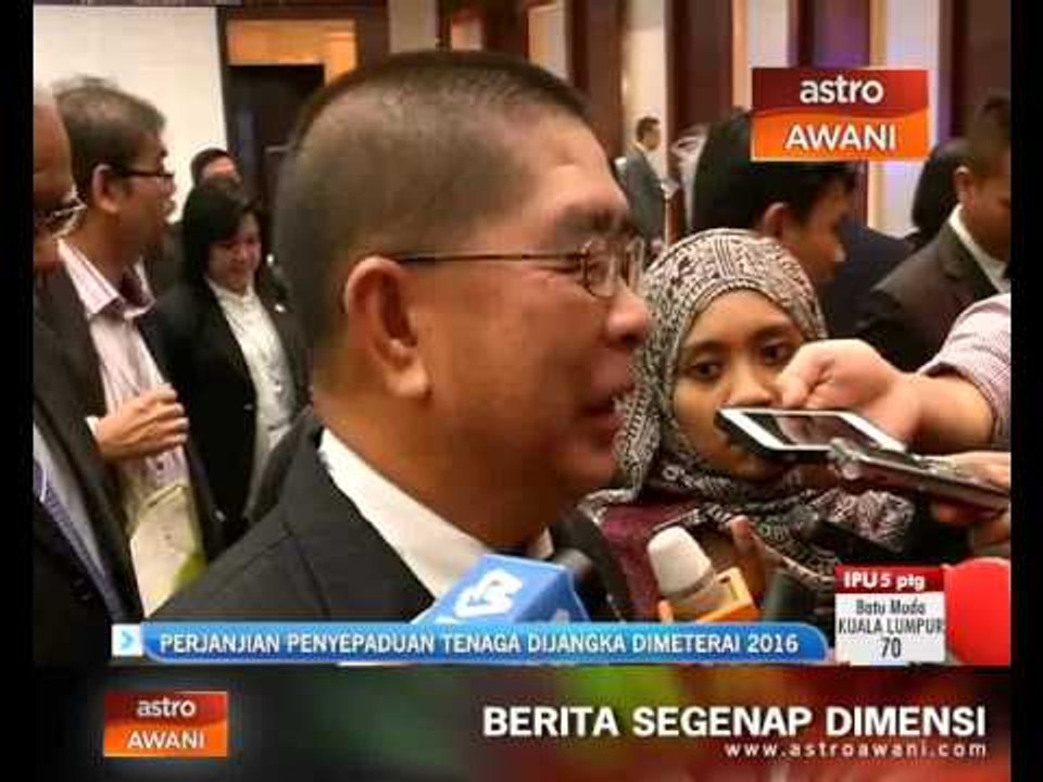 Perjanjian penyepaduan tenaga dijangka dimeterai 2016