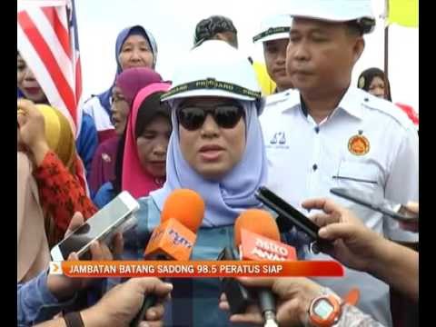 Jambatan batang sadong 98.5 peratus siap.