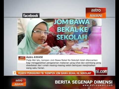 Reaksi pengguna FB: 'Kempen Jom Bawa Bekal Ke Sekolah'