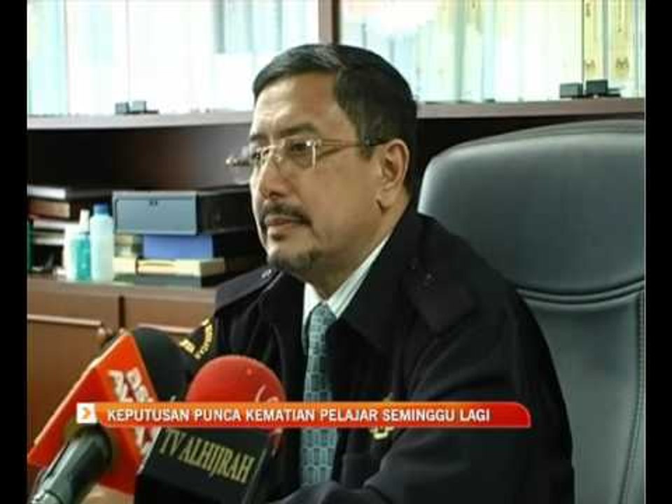 Keputusan punca kematian pelajar seminggu lagi