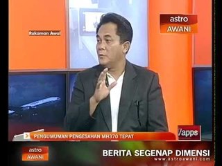 Pengumuman pengesahan MH370 tepat