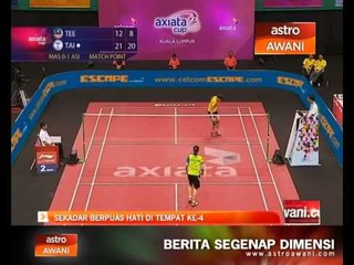 Malaysia sekadar berpuas hati di tempat ke-4