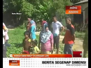 Warga emas maut dilanggar lori