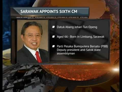 Abang Johari sworn in as the new Sarawak CM