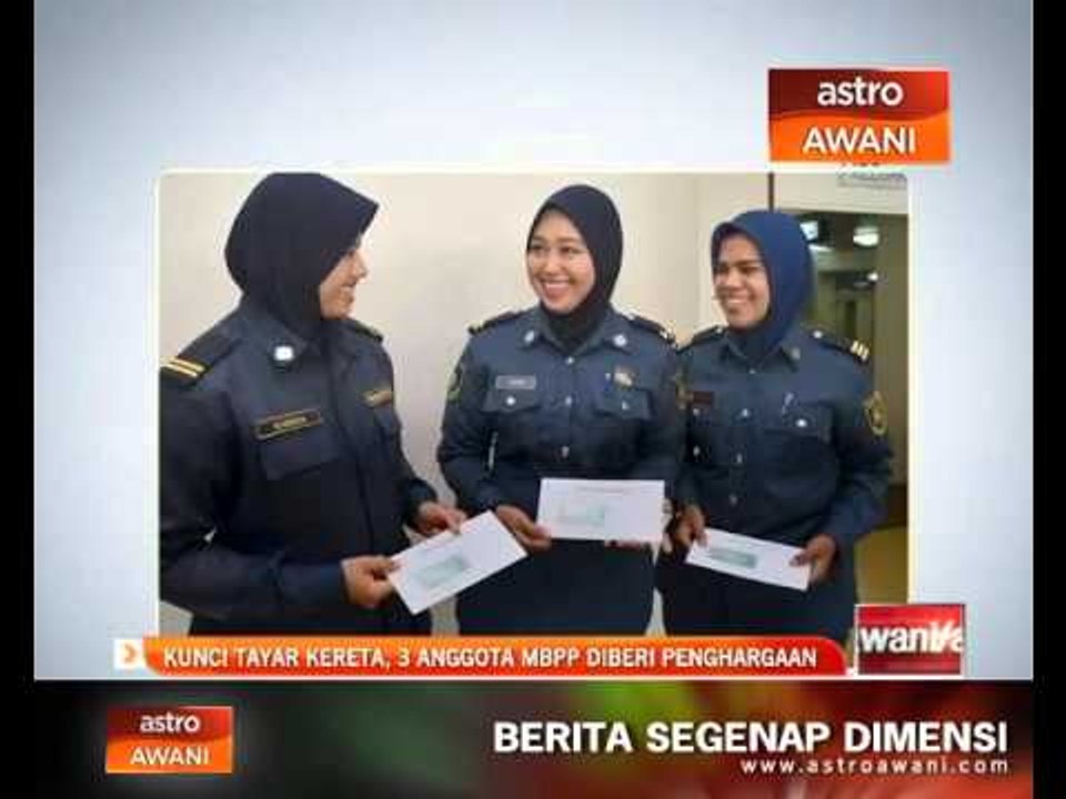 Gara-gara kunci tayar kereta, 3 anggota MBPP diberi penghargaan