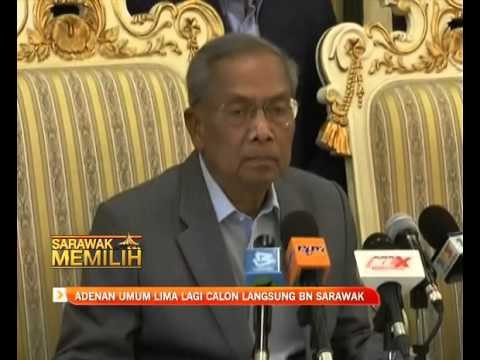 Adenan Satem umum lima lagi calon langsung BN Sarawak