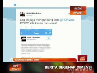 Zunar direman 3 hari