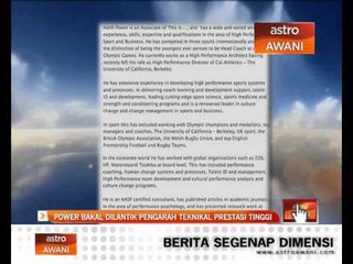Power bakal dilantik Pengarah Teknikal Prestasi Tinggi