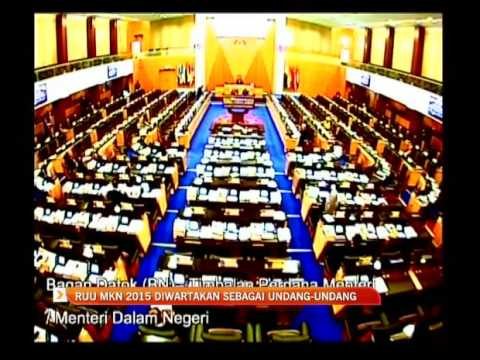 RUU MKN 2015 diwartakan sebagai Undang-Undang
