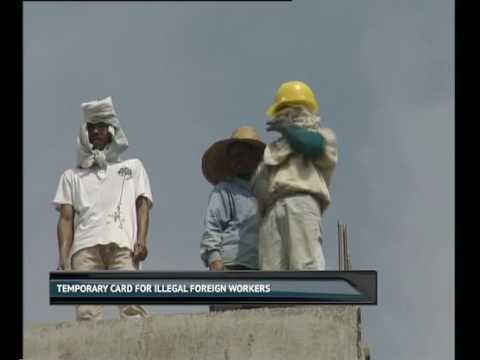 Temporary card for illegal foreign workers