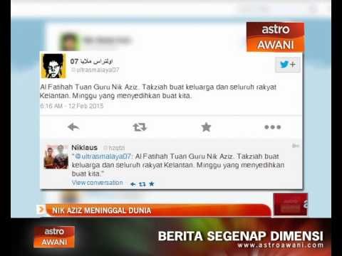 Datuk Nik Abdul Aziz meninggal dunia pukul 9.40 malam