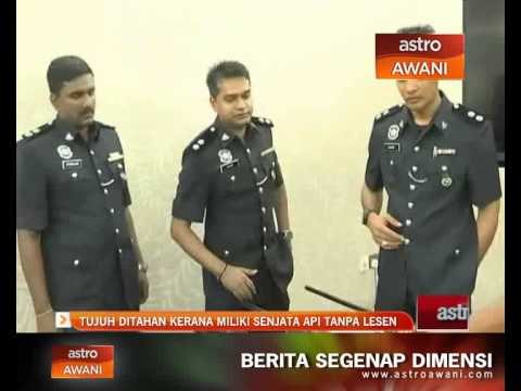 Tujuh ditahan kerana miliki senjata api tanpa lesen