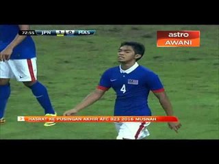 Hasrat ke pusingan akhir AFC B23 2016 musnah