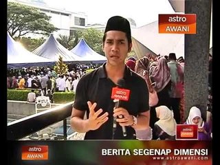 Orang ramai membanjiri tanah perkuburan Masjid Negara