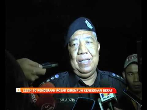 Lebih 20 kenderaan rosak dirempuh kenderaan berat