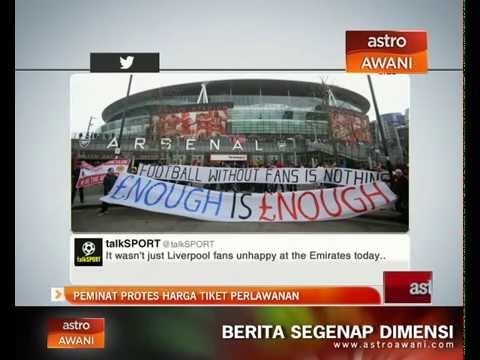 Peminat protes harga tiket perlawanan