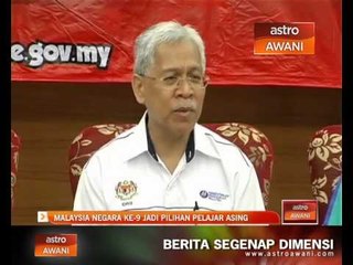 Malaysia negara ke-9 jadi pilihan pelajar asing