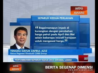 Pertumbuhan separuh kedua 2015 diramal lemah