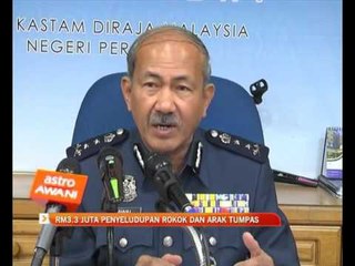 RM3.3 juta penyeludupan rokok dan arak tumpas