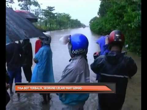 Tiga bot terbalik, seorang lelaki mati lemas