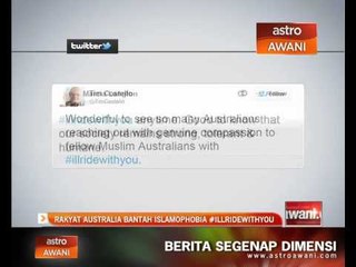 Rakyat Australia bantah Islamophobia melalui #illridewithyou