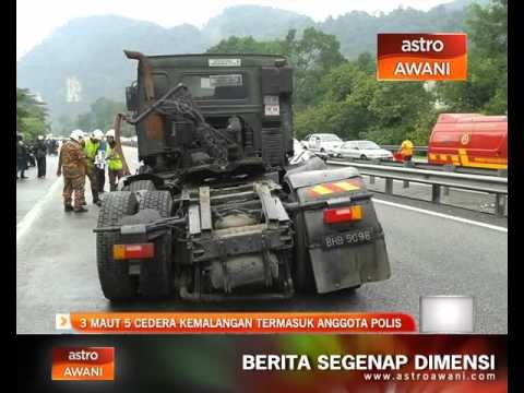 3 maut, 5 cedera dalam kemalangan termasuk anggota polis