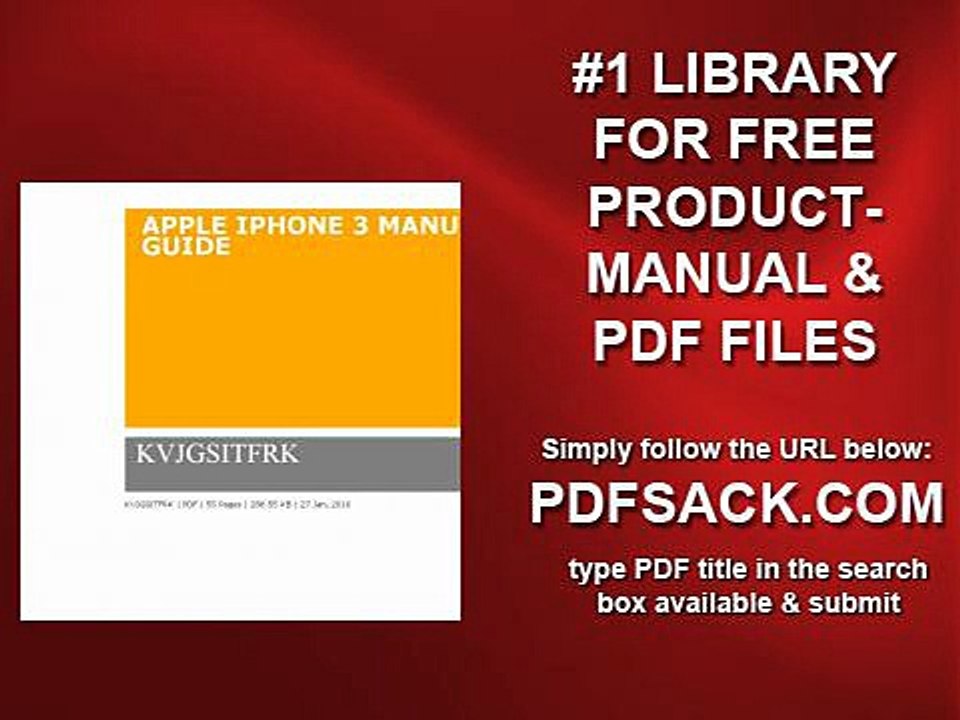 Apple Iphone 3 Manual Guide