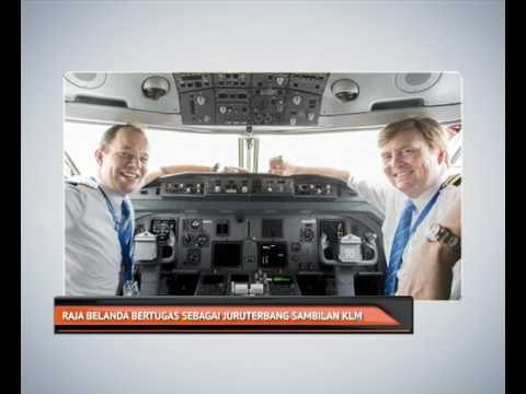 Raja Belanda bertugas sebagai juruterbang sambilan KLM