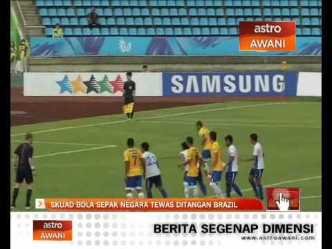 Skuad bola sepak negara tewas ditangan Brazil