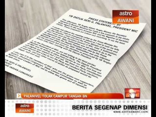 Palanivel tolak campur tangan BN