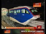 Prasarana perkenal tren monorel empat gerabak