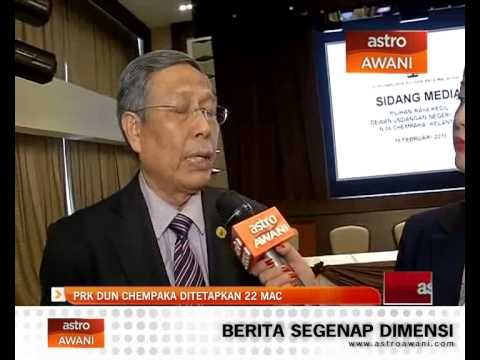 PRK DUN Chempaka ditetapkan 22 Mac