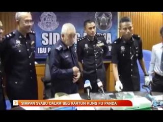 Simpan syabu dalam beg kartun Kung Fu Panda