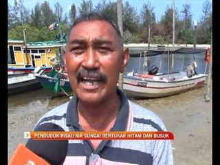 Penduduk di Balok risau air sungai bertukar hitam dan busuk