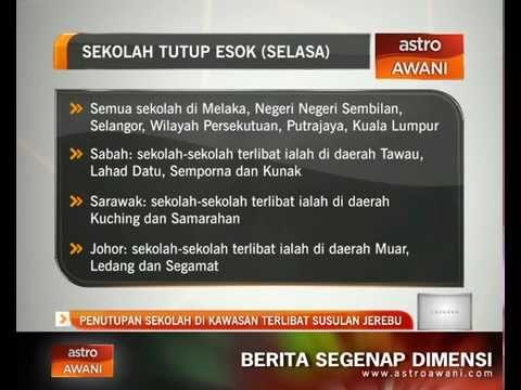 Senarai penutupan sekolah esok (Selasa) di kawasan yang terlibat jerebu