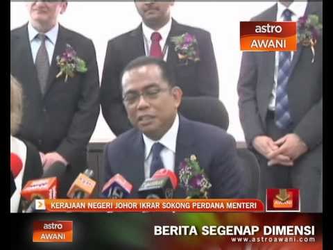Kerajaan Negeri Johor ikrar sokong perdana menteri