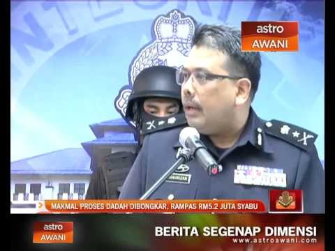 Makmal proses dadah dibongkar, rampas RM5.2 juta syabu