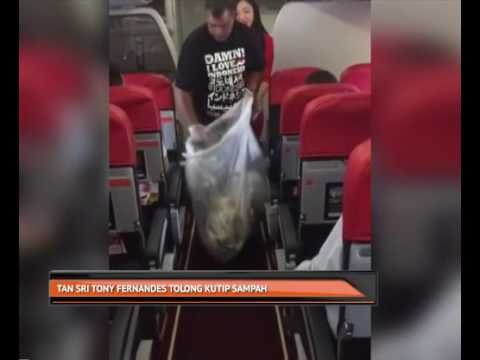 Tan Sri Tony Fernandes tolong kutip sampah