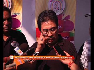 Kadar inflasi akan turun bila harga barang selaras GST