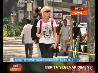 Jumlah ketibaan pelancong meningkat tahun 2015