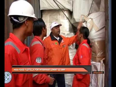 Misi Food Flotilla For Myanmar lewat 12 jam ke Yangon, Myanmar