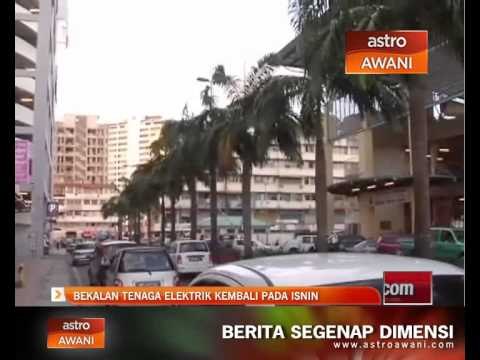 Bekalan tenaga elektrik kembali pada Isnin