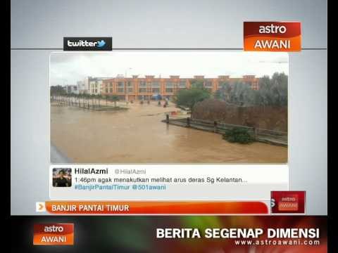 Visual keadaan banjir Kota Bharu trending di media sosial
