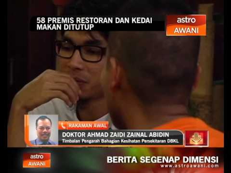 58 premis restoran dan kedai makan ditutup