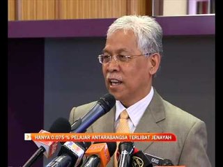 Hanya 0.075 % pelajar antarabangsa terlibat jenayah