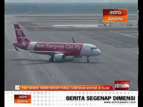 Paip bawah tanah bocor punca tumpahan minyak di KLIA2