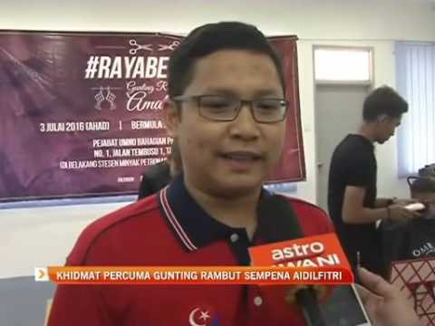 Khidmat percuma gunting rambut sempena Aidilfitri